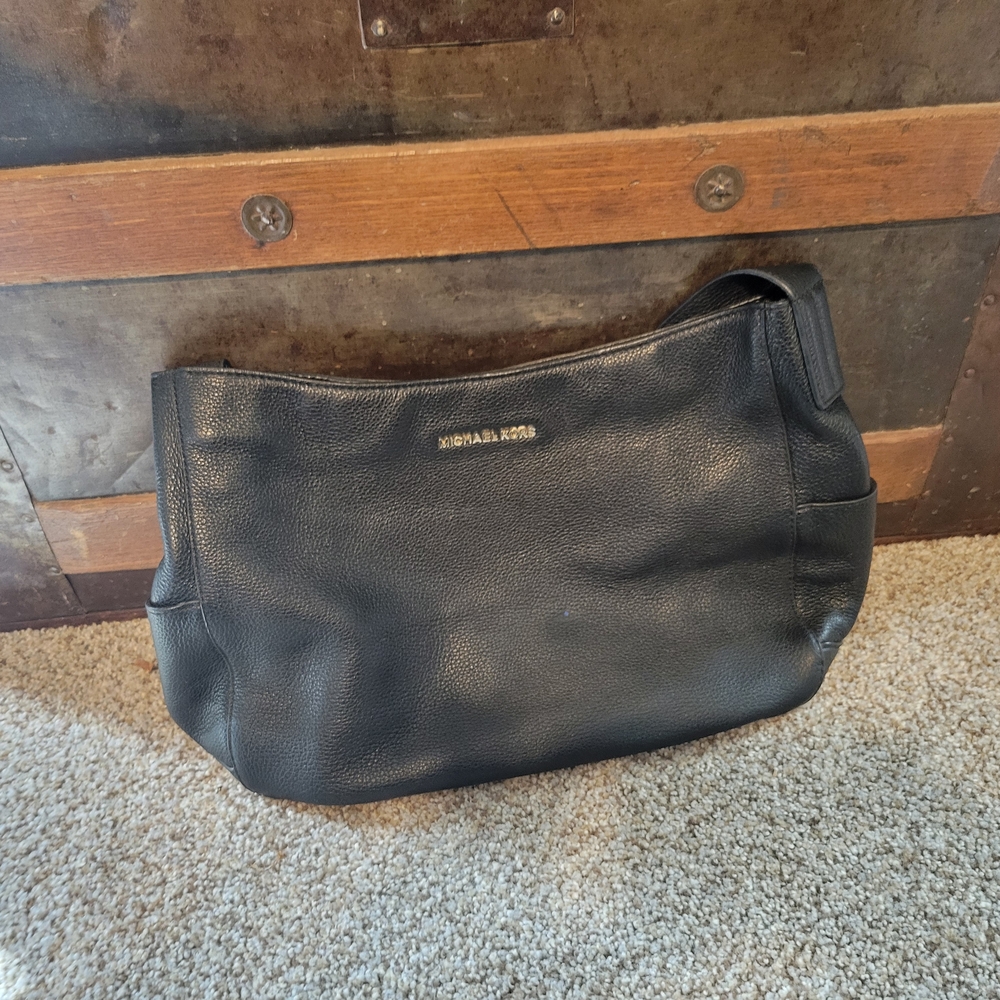 Michael Kors Black Leather Shoulder Bag